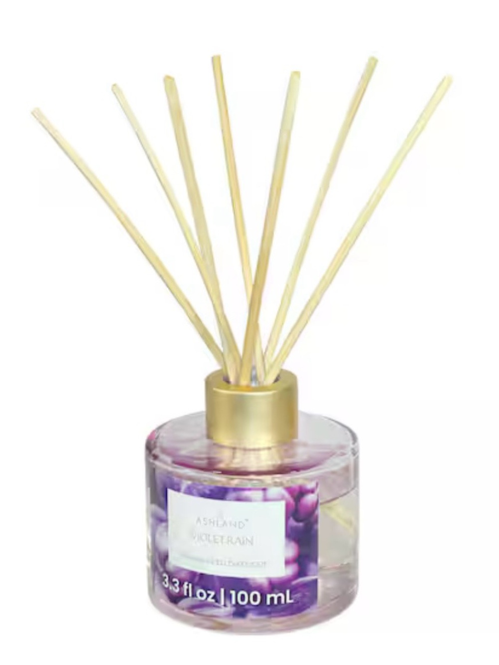 Violet Rain -Ashland Reed Diffuser with Gold Cap - Picture 2 of 6